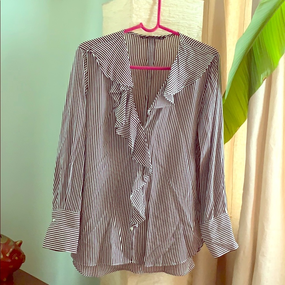 Zara Basic Striped Button Down